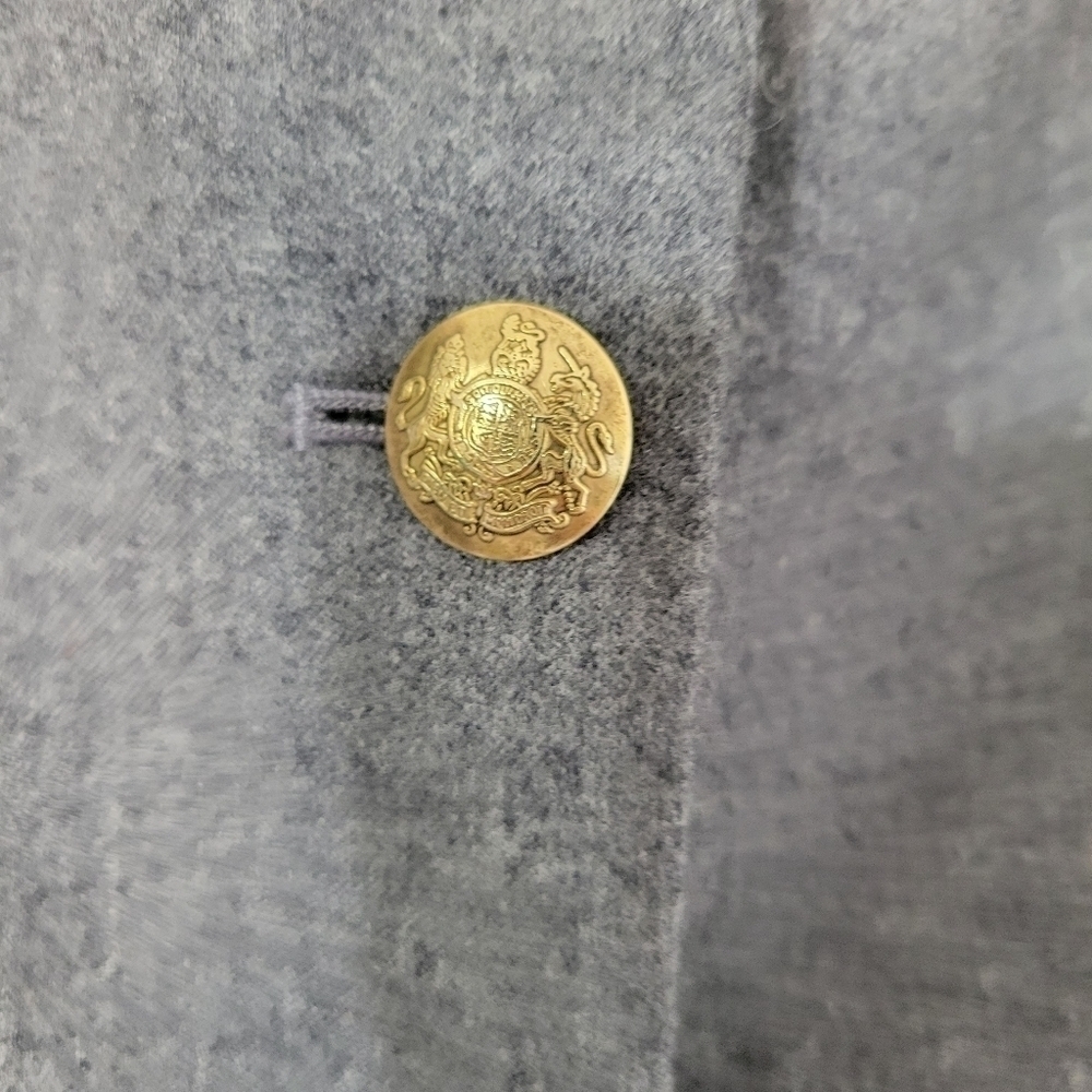 J. Crew Gray 100% Wool with Gold Buttons Size 6 - Picture 6 of 8